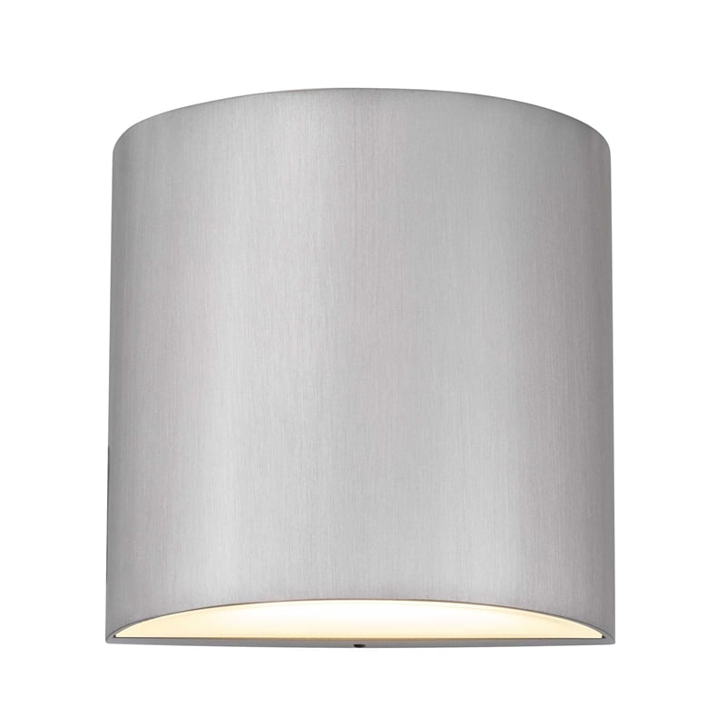 Bowery Hill Modern Aluminum LED Outdoor Wall Light in Silver