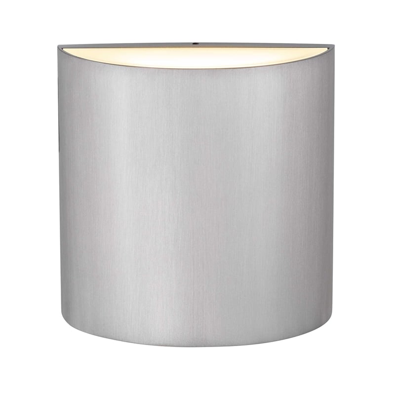 Bowery Hill Modern Aluminum LED Outdoor Wall Light in Silver