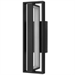 Bowery Hill Modern Aluminum In & Out LED Outdoor Wall Light in Black