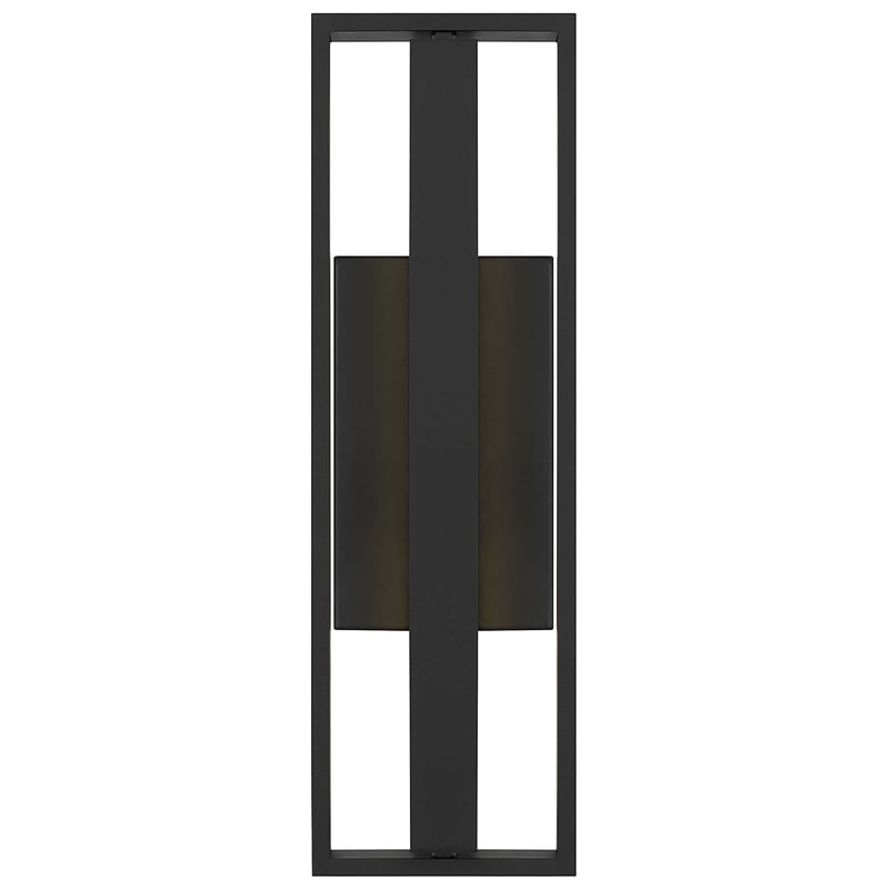 Bowery Hill Modern Aluminum In & Out LED Outdoor Wall Light in Black