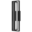 Bowery Hill Modern Aluminum In & Out LED Outdoor Wall Light in Black