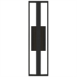 Bowery Hill Modern Aluminum In & Out LED Outdoor Wall Light in Black
