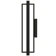 Bowery Hill Modern Aluminum In & Out LED Outdoor Wall Light in Black