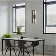 Bowery Hill Modern Aluminum In & Out LED Outdoor Wall Light in Black