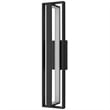 Bowery Hill Modern Aluminum In & Out LED Outdoor Wall Light in Black