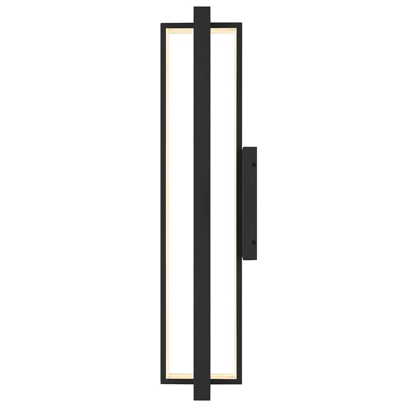 Bowery Hill Modern Aluminum In & Out LED Outdoor Wall Light in Black