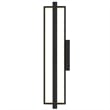 Bowery Hill Modern Aluminum In & Out LED Outdoor Wall Light in Black