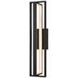 Bowery Hill Modern Aluminum In & Out LED Outdoor Wall Light in Black