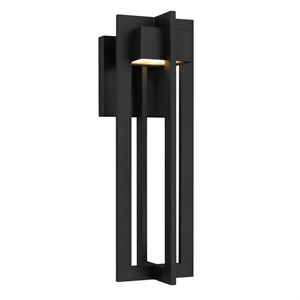 Bowery Hill Modern 18-inch Aluminum LED Outdoor Wall Light Black