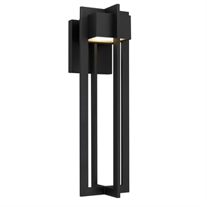 Bowery Hill Modern 23-inch Aluminum LED Outdoor Wall Light Black