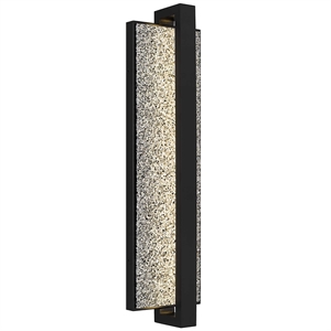 Bowery Hill Modern 26-inch Aluminum LED Outdoor Wall Light Black