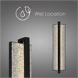 Bowery Hill Modern 32-inch Aluminum LED Outdoor Wall Light Black