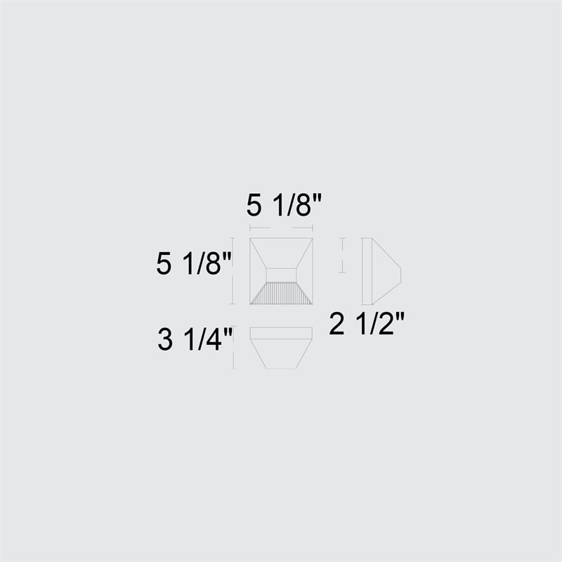 Bowery Hill Modern 5-inch Aluminum LED Outdoor Wall Light Black