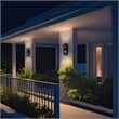 Bowery Hill Modern 12-inch Aluminum LED Outdoor Wall Light Black