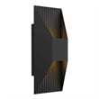 Bowery Hill Modern 12-inch Aluminum LED Outdoor Wall Light Black