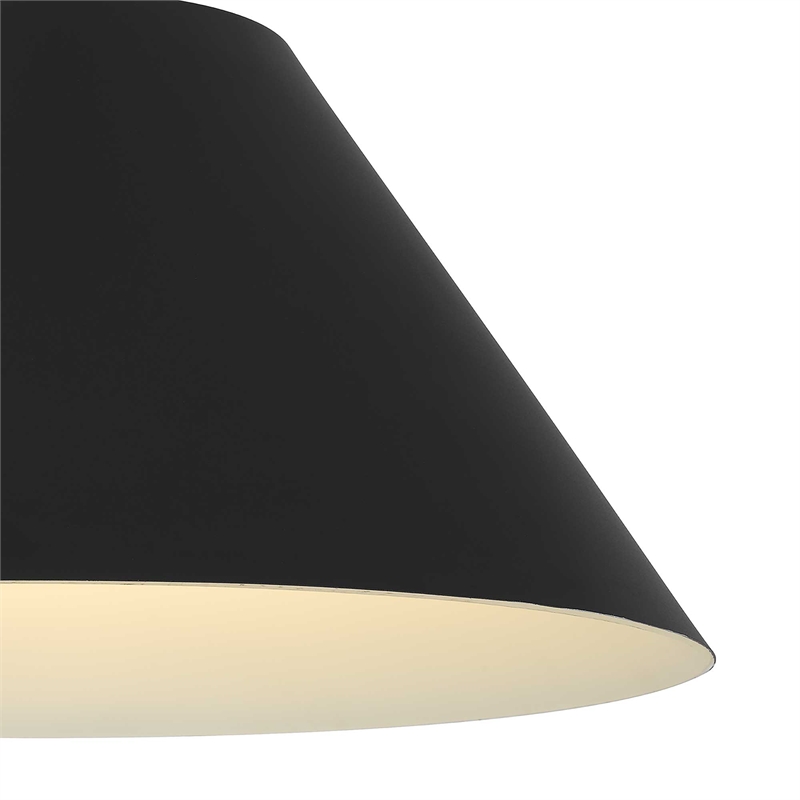 Bowery Hill Modern Aluminum 22-inch LED Outdoor Pendant in Black