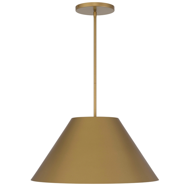 Bowery Hill Modern Aluminum 22-inch LED Outdoor Pendant in Brass