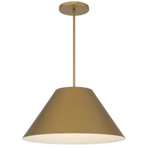 Bowery Hill Modern Aluminum 22-inch LED Outdoor Pendant in Brass