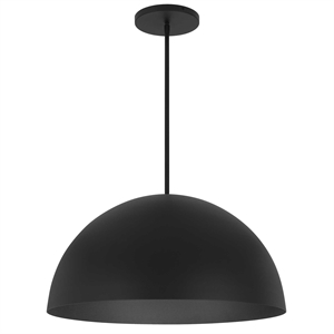 Bowery Hill Modern Aluminum Half 24-inch LED Outdoor Pendant in Black