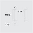 Bowery Hill Modern 14.5-inch Aluminum LED Outdoor Wall Light Black