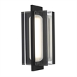 Bowery Hill Modern 14.5-inch Aluminum LED Outdoor Wall Light Black