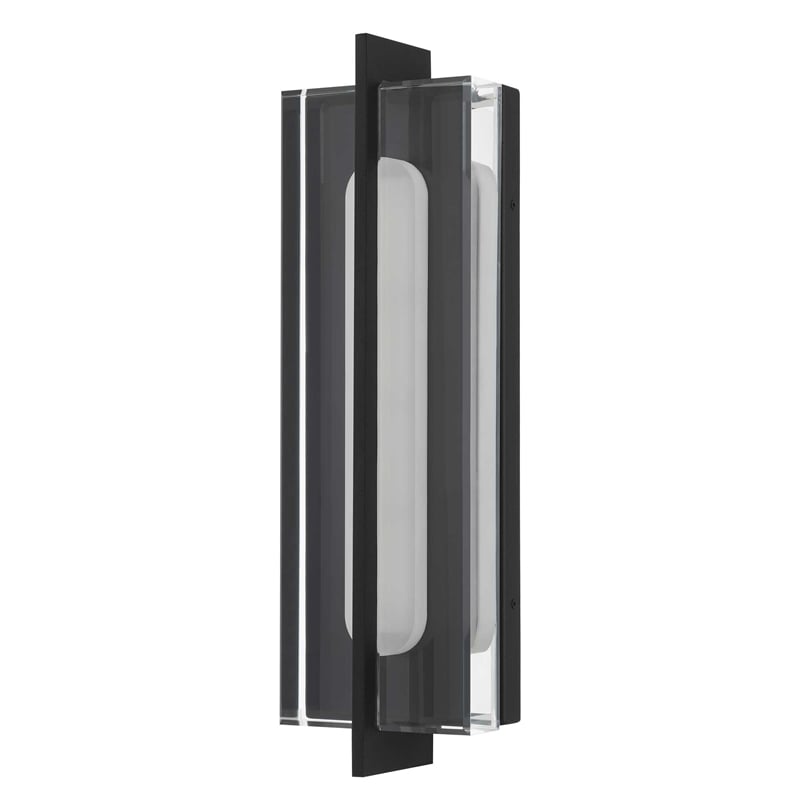Bowery Hill Modern 20-inch Aluminum LED Outdoor Wall Light Black