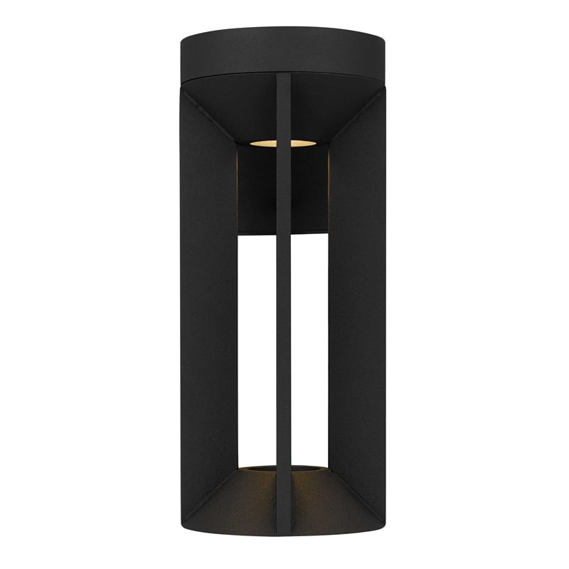 Bowery Hill Modern 12-inch Aluminum LED Outdoor Wall Light Black