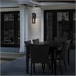 Bowery Hill Modern 16-inch Aluminum LED Outdoor Wall Light Black