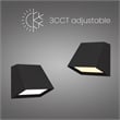 Bowery Hill Modern 6-inch Aluminum LED Outdoor Wall Light Black