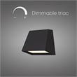 Bowery Hill Modern 6-inch Aluminum LED Outdoor Wall Light Black