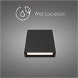Bowery Hill Modern 6-inch Aluminum LED Outdoor Wall Light Black