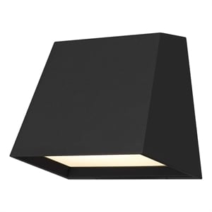 Bowery Hill Modern 6-inch Aluminum LED Outdoor Wall Light Black