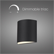 Bowery Hill Modern 3 CCT Aluminum LED Outdoor Wall Light Black