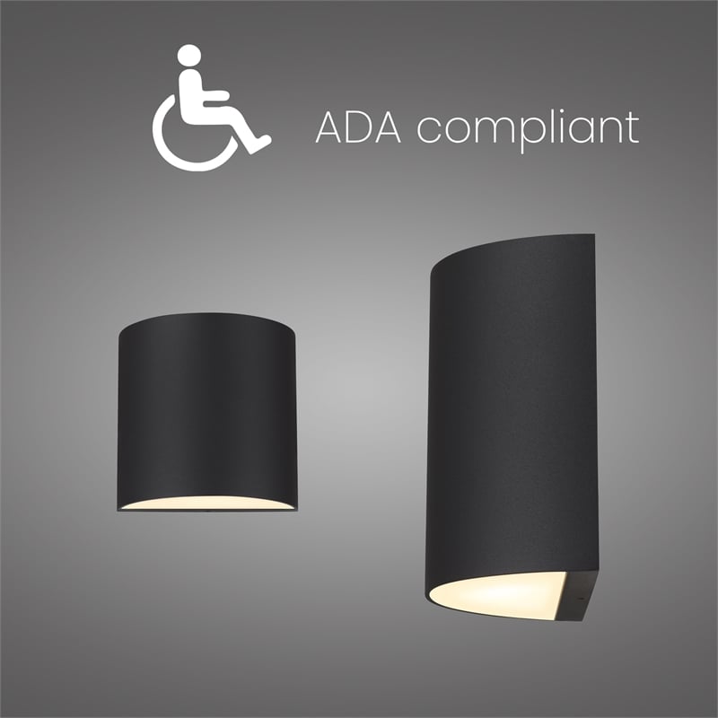 Bowery Hill Modern 3 CCT Aluminum LED Outdoor Wall Light Black