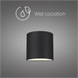 Bowery Hill Modern 3 CCT Aluminum LED Outdoor Wall Light Black