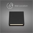 Bowery Hill Modern 5-inch Aluminum LED Outdoor Wall Light Black