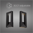 Bowery Hill Modern 16-inch Aluminum LED Outdoor Wall Light Black
