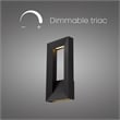 Bowery Hill Modern 16-inch Aluminum LED Outdoor Wall Light Black