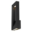 Bowery Hill Modern 16-inch Aluminum LED Outdoor Wall Light Black