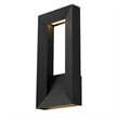 Bowery Hill Modern 16-inch Aluminum LED Outdoor Wall Light Black