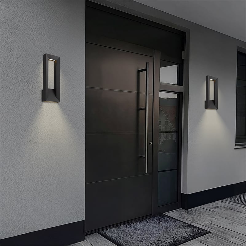 Bowery Hill Modern 22-inch Aluminum LED Outdoor Wall Light Black