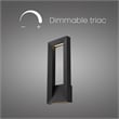 Bowery Hill Modern 22-inch Aluminum LED Outdoor Wall Light Black