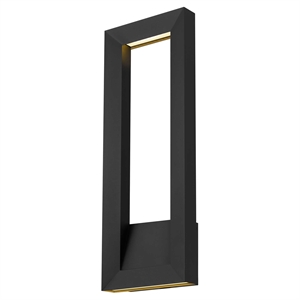 Bowery Hill Modern 28-inch Aluminum LED Outdoor Wall Light Black
