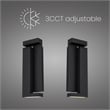 Bowery Hill Modern 18-inch Stainless Steel LED Outdoor Wall Light Black