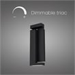 Bowery Hill Modern 18-inch Stainless Steel LED Outdoor Wall Light Black