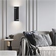 Bowery Hill Modern 18-inch Stainless Steel LED Outdoor Wall Light Black