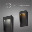 Bowery Hill Modern 10-inch Stainless Steel LED Outdoor Wall Light Black