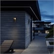 Bowery Hill Modern 10-inch Stainless Steel LED Outdoor Wall Light Black