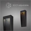 Bowery Hill Modern 16-inch Stainless Steel LED Outdoor Wall Light Black