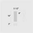 Bowery Hill Modern 16-inch Stainless Steel LED Outdoor Wall Light Black